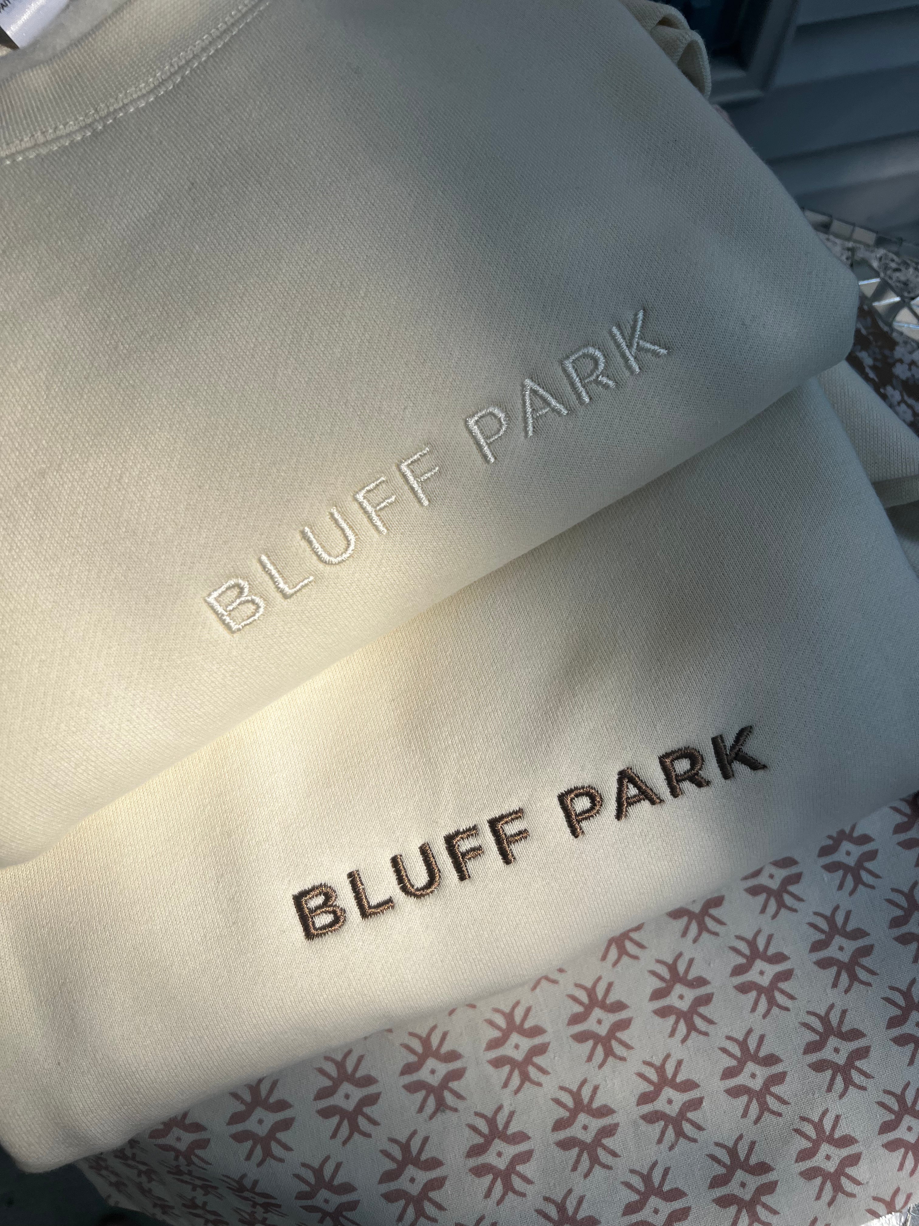 Bluff Park Embroidered Sweatshirt Preorder